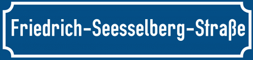 Straßenschild Friedrich-Seesselberg-Straße