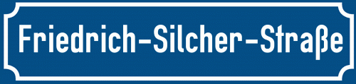 Straßenschild Friedrich-Silcher-Straße