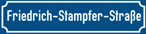 Straßenschild Friedrich-Stampfer-Straße