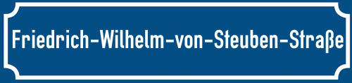 Straßenschild Friedrich-Wilhelm-von-Steuben-Straße