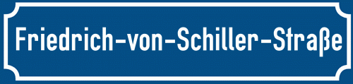 Straßenschild Friedrich-von-Schiller-Straße