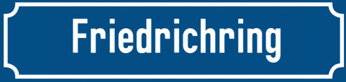 Straßenschild Friedrichring