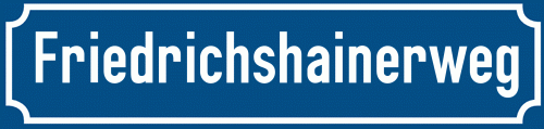 Straßenschild Friedrichshainerweg
