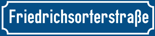 Straßenschild Friedrichsorterstraße