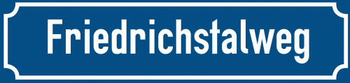 Straßenschild Friedrichstalweg