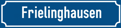 Straßenschild Frielinghausen