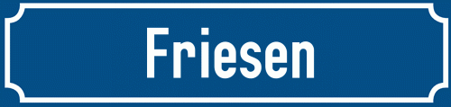 Straßenschild Friesen