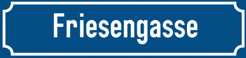 Straßenschild Friesengasse
