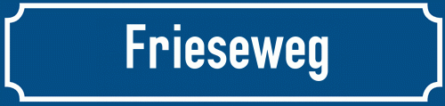 Straßenschild Frieseweg