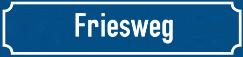Straßenschild Friesweg