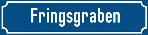 Straßenschild Fringsgraben zum kostenlosen Download