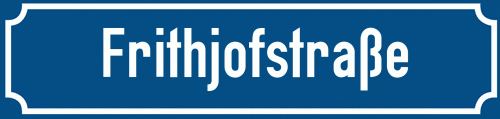 Straßenschild Frithjofstraße