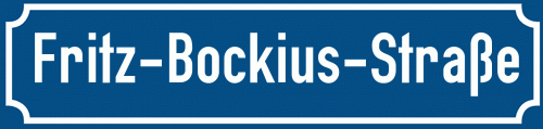 Straßenschild Fritz-Bockius-Straße