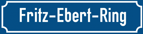 Straßenschild Fritz-Ebert-Ring