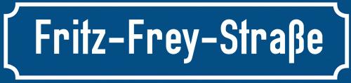 Straßenschild Fritz-Frey-Straße