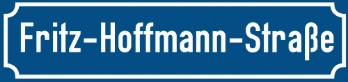 Straßenschild Fritz-Hoffmann-Straße