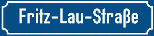 Straßenschild Fritz-Lau-Straße