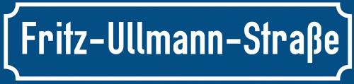Straßenschild Fritz-Ullmann-Straße