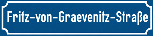 Straßenschild Fritz-von-Graevenitz-Straße