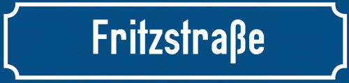 Straßenschild Fritzstraße
