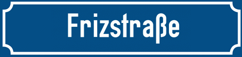 Straßenschild Frizstraße zum kostenlosen Download
