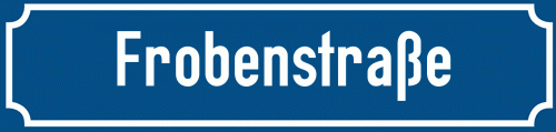 Straßenschild Frobenstraße