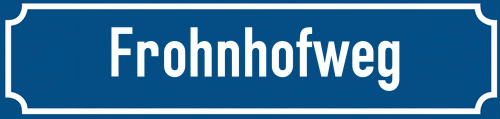 Straßenschild Frohnhofweg