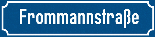 Straßenschild Frommannstraße
