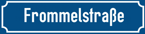 Straßenschild Frommelstraße
