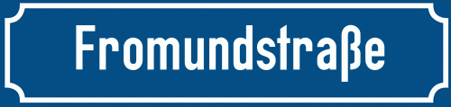 Straßenschild Fromundstraße