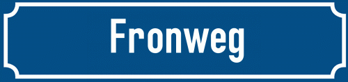 Straßenschild Fronweg