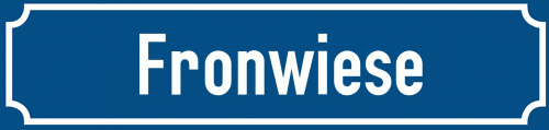 Straßenschild Fronwiese