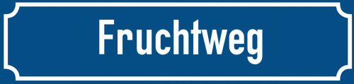 Straßenschild Fruchtweg