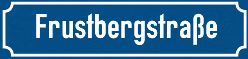 Straßenschild Frustbergstraße