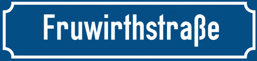 Straßenschild Fruwirthstraße