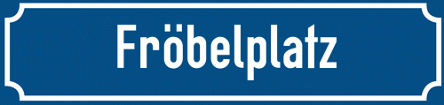 Straßenschild Fröbelplatz zum kostenlosen Download