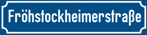 Straßenschild Fröhstockheimerstraße zum kostenlosen Download