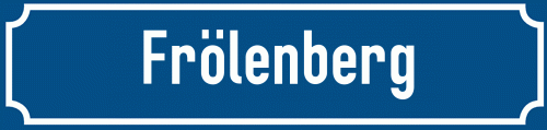 Straßenschild Frölenberg