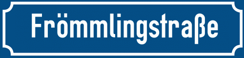 Straßenschild Frömmlingstraße zum kostenlosen Download