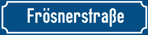 Straßenschild Frösnerstraße zum kostenlosen Download