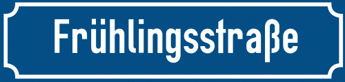 Straßenschild Frühlingsstraße