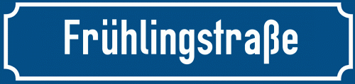 Straßenschild Frühlingstraße zum kostenlosen Download