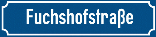 Straßenschild Fuchshofstraße