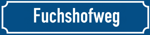 Straßenschild Fuchshofweg