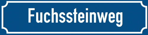 Straßenschild Fuchssteinweg