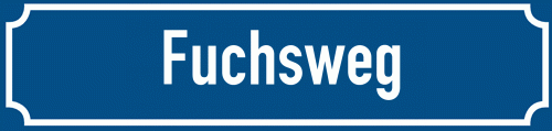Straßenschild Fuchsweg