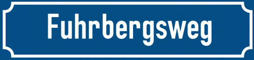 Straßenschild Fuhrbergsweg