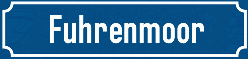 Straßenschild Fuhrenmoor