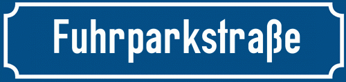 Straßenschild Fuhrparkstraße zum kostenlosen Download