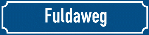 Straßenschild Fuldaweg